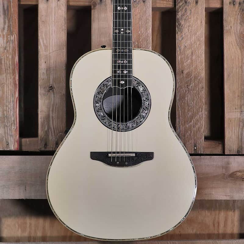 Ovation 1719 Custom Acoustic/Electric Guitar Legend White w/OHSC image 1