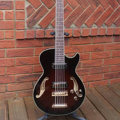 Ibanez AGB205 5-String Electric Bass Dark Violin Sunburst image 2