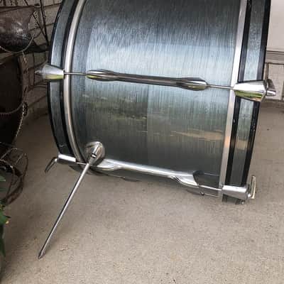 22” Premier Bass Drum 1960’s Grey Shimmer Kick Drum image 4