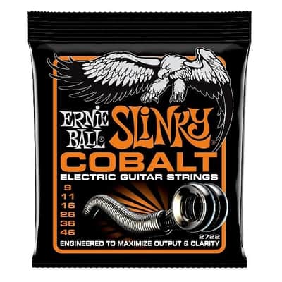 Ernie Ball 2722 Cobalt Hybrid Slinky Electric Guitar Strings, .009 - .046