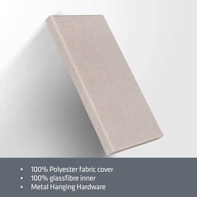 2 Thick Acoustic Panels With Hanging Hardware, 2 Pcs 47.2 X 23.6 Fiberglass Sound Absorbing Panels For Home Theater Church Office Wall, Linen image 6
