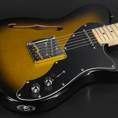 G&L USA Limited Edition ASAT Classic Thinline Semi Hollow 2-Tone Goldburst Metallic image 2