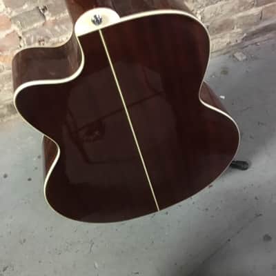Ltd Xtone Natural Wood Acoustic Bass Guitar image 5