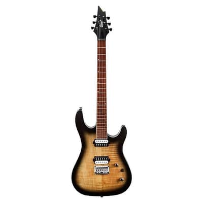 Cort KX Series KX300OPRB, Mahogany Body w/ Spalted Maple Top, EMG, Open Pore Raw Burst Finish image 15
