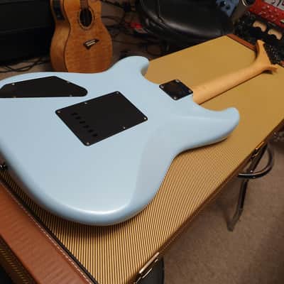RARE Vintage ESP M-I 1988 Ice Blue Banana Hockey Stick Kramer Van Halen Headstock MIJ Super Strat image 14