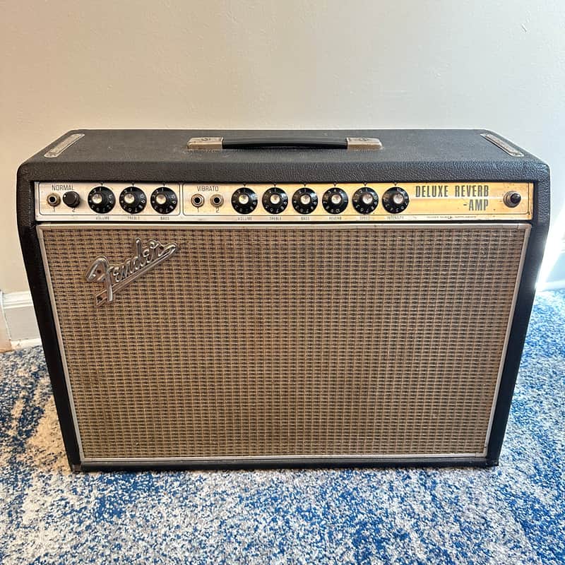 Fender Deluxe Reverb "Drip Edge" 2-Channel 22-Watt 1x12" Guitar Combo 1968 - 1969 - Silverface image 1