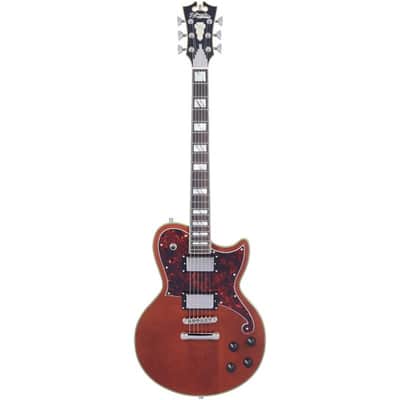 D'Angelico Deluxe Atlantic Electric Guitar With Stopbar Tailpiece Matte Walnut DADATLMWLNS image 2