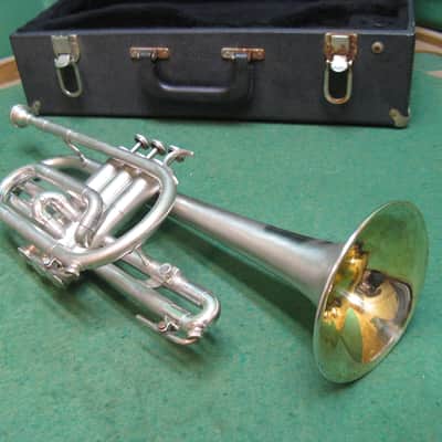 Holton Super Collegiate Silver Cornet 1955 - Reconditioned - Case & Bach 7C MP image 1