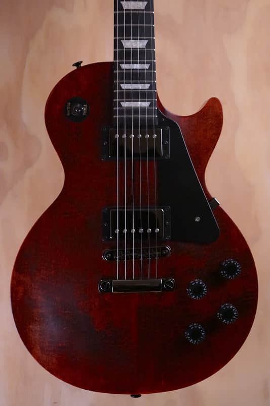 Gibson Les Paul Studio Modern Electric Guitar in Wine Red Satin, with Gig Bag