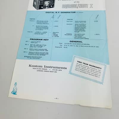 Kustom Vintage Instruments Squawk/Naut I Brochure 1976 image 2