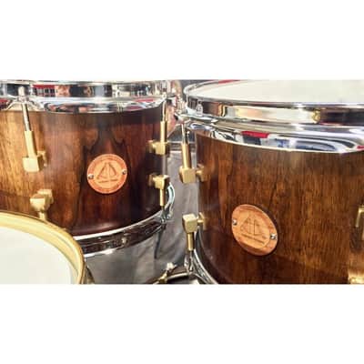 Antonio Drums True Solid Walnut Drum Set - 10x7 / 14x12 / 20x14 image 11