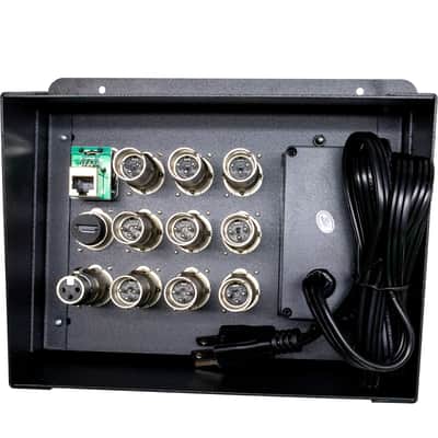 MCSPROAUDIO Recessed Stage Floor Box with Passthrough Connectors - 9 XLR Female, 1 XLR Male, 1 Ethernet, 1 HDMI, 2 USB, Duplex AC image 2