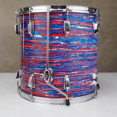 1968 Ludwig 4-Piece Psychedelic Red Drums #59132 image 11