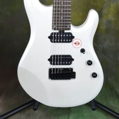 Sterling by Music Man JP70D John Petrucci 7 String Pearl White SBMM Electric Guitar image 3