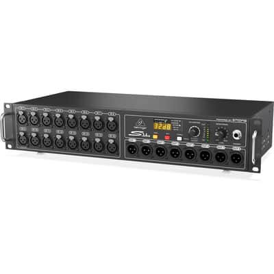 Behringer S16 Digital I/O Stage Box with 16x Remote-Controllable Midas Preamps, Bundle with TAPH100 Headphones, 2x 25' XLR Microphone Cable image 7