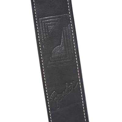 Fender 2' Monogrammed Leather Strap, Black image 2