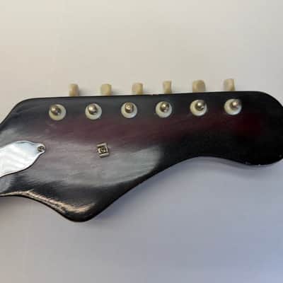 Vintage Teisco Del Rey 1960s Dual Pickup Red Cherry Burst 24" Short Scale image 3