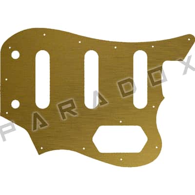 Custom Pickguard For 2019-2024 Made in Indonesia Squier by Fender  Classic Vibe Bass VI - Simulated Brushed Gold/Black .090"
