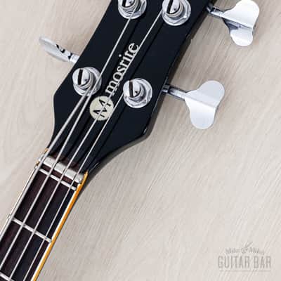 1990 Mosrite Ventures Model Bass Standard Series VMB-900 Black w/ Case, Japan Kurokumo image 4