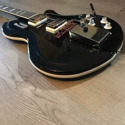 Supro 1582VJB Coronado II Vibrato Dual Pickup Americana Series Reissue Electric Guitar 2010s - Jet Black image 4