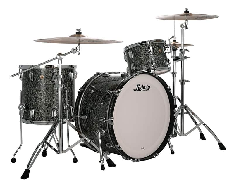 Ludwig Classic Maple Pro Beat 3pc Shell Pack w/24" Kick - Black Pearl image 1