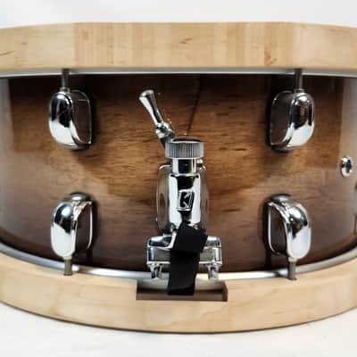 Tama LMP1465FSEN S.L.P. Studio Maple Snare, 14" X 6.5", Sienna Lacquer Finish, Wood Hoops image 3