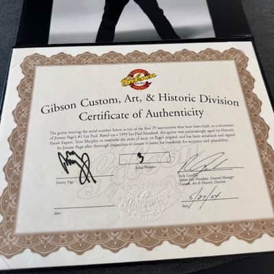 #1 Jimmy Page Gibson Les Paul #3 Serial Number image 2