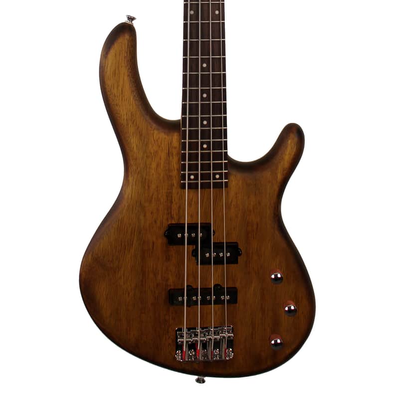 Cort Action PJ 4-String Bass Guitar - Open Pore Walnut image 1