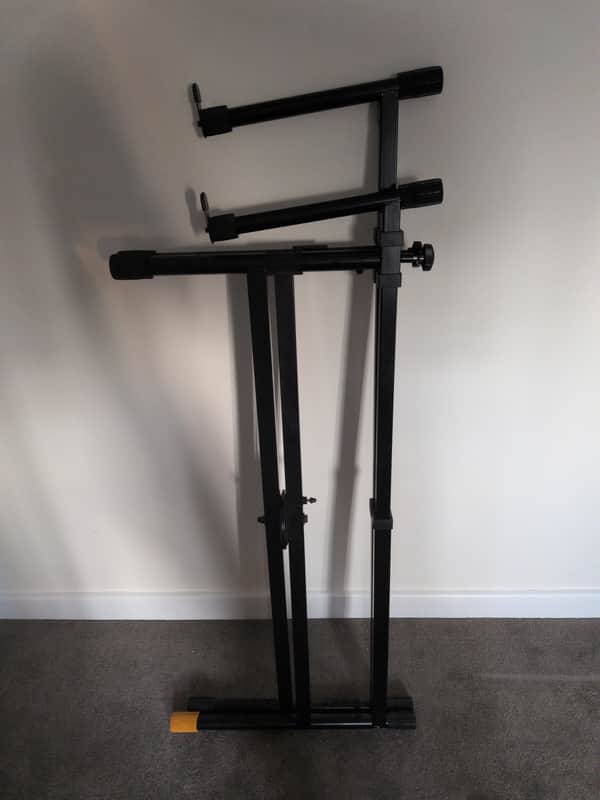 Hercules KS210B EZ-LOK Double Tier X-Style Keyboard Stand 2010s - Black image 1