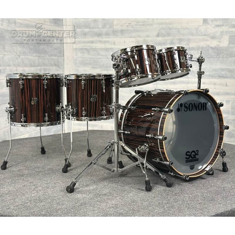 Sonor SQ2 Beech 5pc Drum Set Ebony Gloss image 1