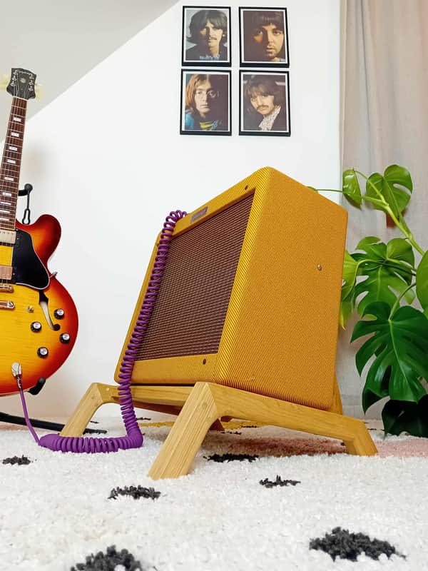 Lakefront Natural Amp Stand: Handmade Solid Wood Guitar Amplifier Stand 2025 - Clear hardwax oil image 1