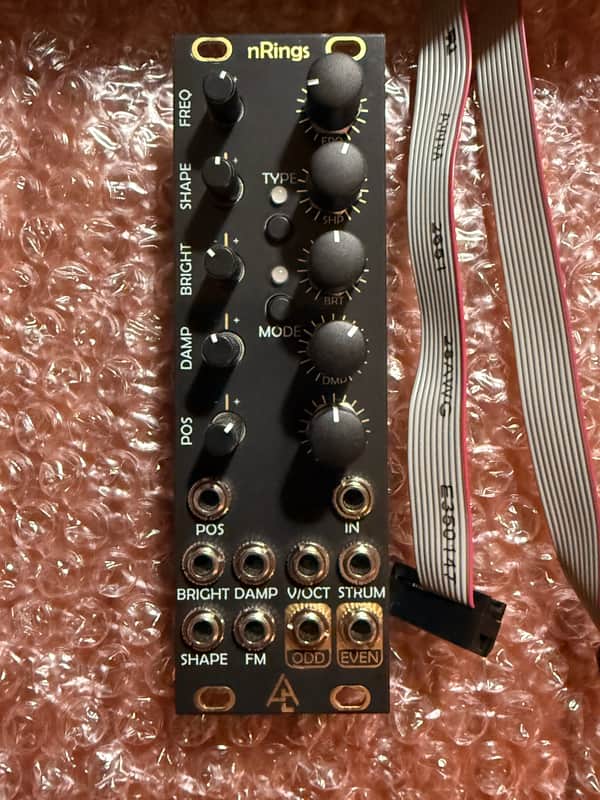 After Later Audio nRings Micro Mutable Instruments Rings Clone Module - Black and Gold image 1