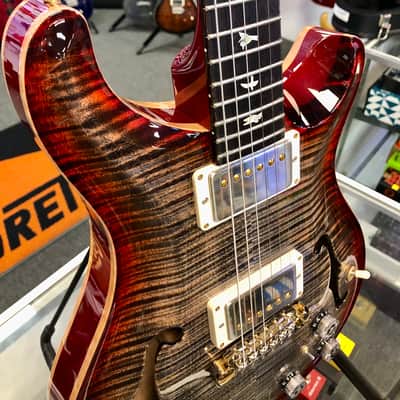 Paul Reed Smith PRS Hollowbody II Piezo 10 Top Charcoal Cherry Burst image 9