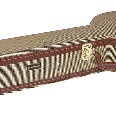 Crossrock  5 String Resonator Banjo Deluxe Wood Hard Case  In Vinyl Tweed  CRW620BJTW image 3