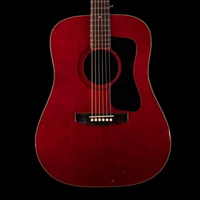 Vintage 1977 Guild D-25 Cherry Acoustic Guitar With OHSC image 1