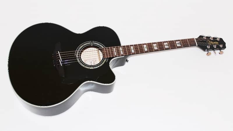 Takamine EG523SCB Black Jumbo Acoustic-Electric Guitar image 1