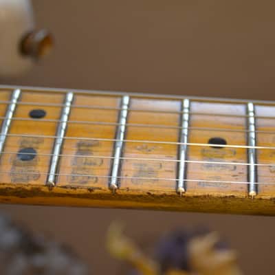 American Fender Stratocaster Nitro Faded White Heavy Relic Custom Shop Fat 50's Pickups image 9