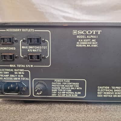 H.H. Scott Alpha 1 Preamp Recapped/Working Alpha 1 Late 1970's - Silver/Aluminum image 10