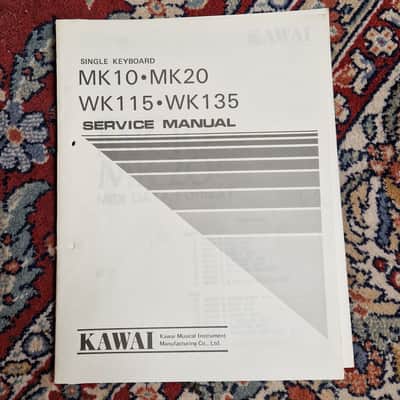 Kawai Mk10/Mk20/WK115/WK135 Schematics /Service Manual/ Service Notes Original