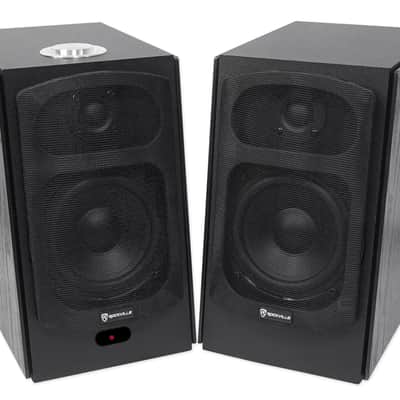 (2) Rockville HD5B 5" 150w RMS Powered Bluetooth Bookshelf Home Theater Speakers image 5