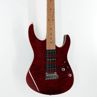 Suhr Modern Plus HSH Electric Guitar - Chili Pepper Red w/Roasted Maple Fingerboard image 2