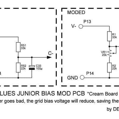 Fender Blues Junior BIAS Mod Kit PCB Cream Board imagen 2