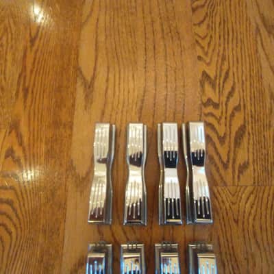Ludwig (8) vintage club date bass drum lugs with mounting screws, 1960s - all mint! image 2
