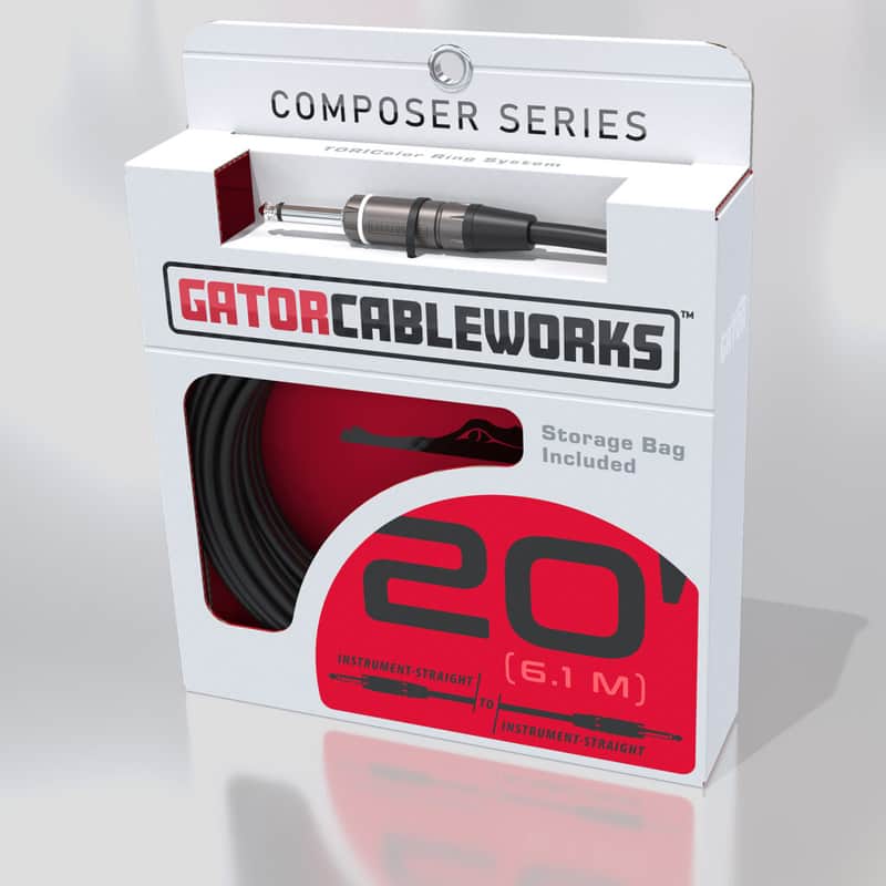 Gator Cableworks  GCWC-INS-20 Composer 20' Instrument Cable image 1