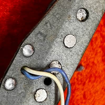 Original Fender Mustang Pickups 1972 1973 grey bottom with switches pickguard cover music master Duo sonic stratocaster image 3