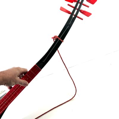 The Singing Treholipee electric ukulele uke ukulele bizarre and strange The Dark One 1969 - Black and Red image 8