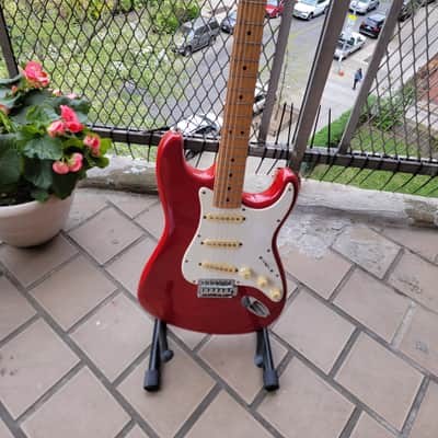 Fender Black logo Mexican stratocaster 1995 - Red image 2