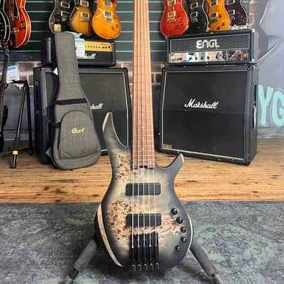 Cort Artisan Space 5 Star Dust Black 2024 5 String Headless Bass Guitar image 1