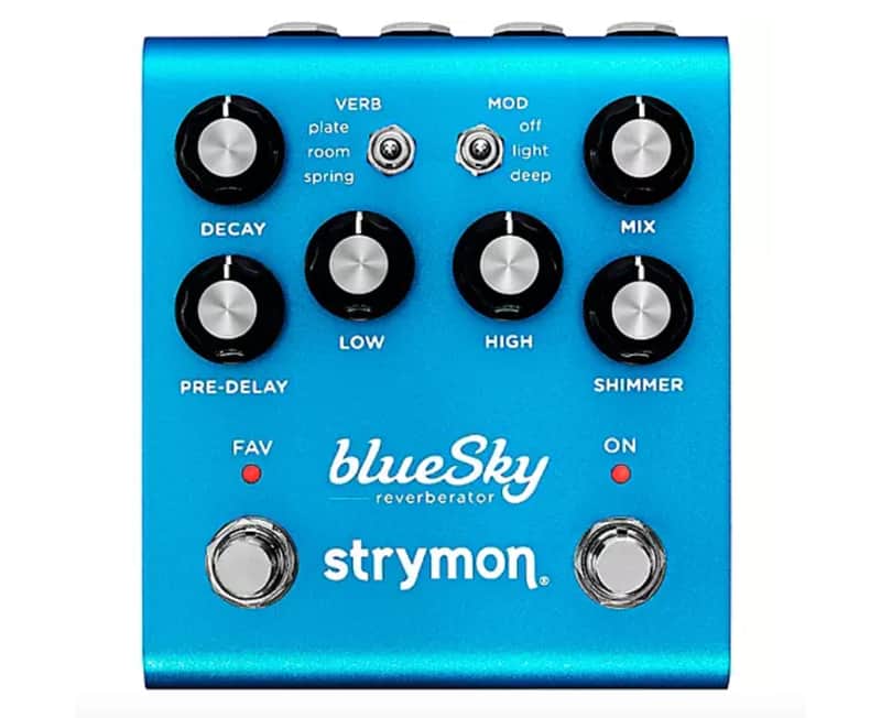 Strymon blueSky V2 Reverberator Effects Pedal Blue image 1