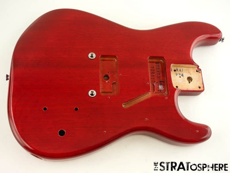 Fender Squier Paranormal Strat-O-Sonic BODY Crimson Red Transparent image 1